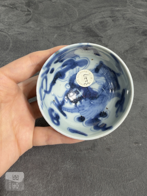 清雍正青花过墙龙纹茶园 - 图2